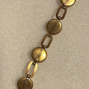 Bracelet Krementz vintage, incrustation d'or et pierre de lune MCM image 5