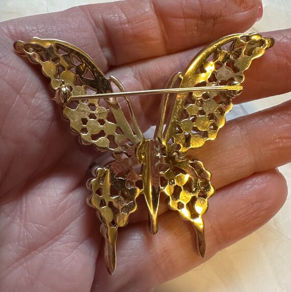 Vintage Trifari Butterfly Brooch Alfred Philippe … - image 3