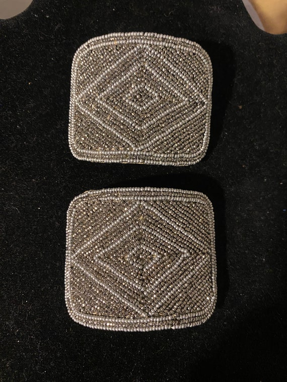 Pair of Art Deco Cut Steel Shoe Clips France - image 1