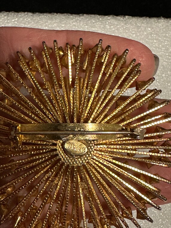 Vintage Warner Mum Firework Flower Pin - image 6