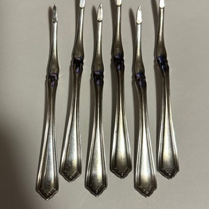 SilverPlated Nut Picks Jefferson 1913 pattern by S&G Rogers