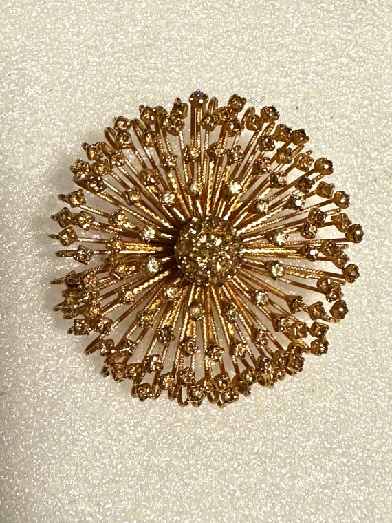 Vintage Warner Mum Firework Flower Pin - image 2