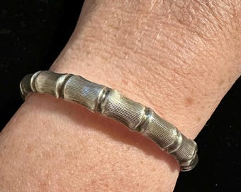 Vintage Engelse sterlingzilveren bamboe scharnierende armband CPS