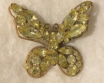 Vintage Juliana Rhinestone Butterfly Pin