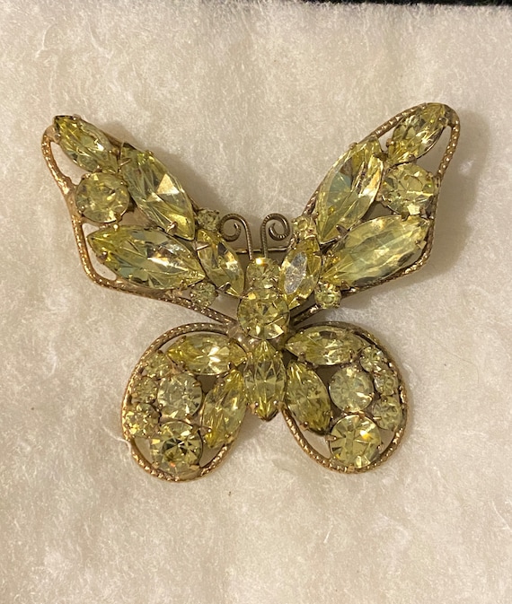 Vintage Juliana Rhinestone Butterfly Pin - image 1