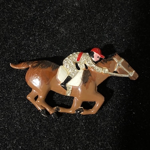 1940’s Racing Horse w/ Jockey Pin
