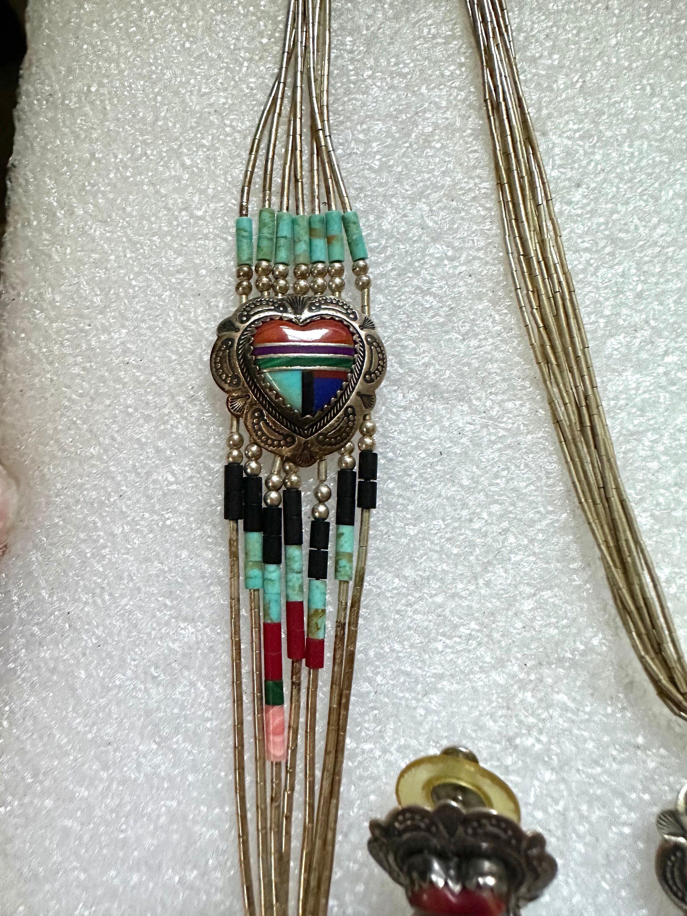 Carolyn Pollack 3 Pc Jewelry Set Necklace Earrings