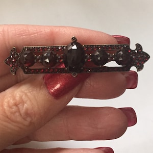 Antique Bohemian Garnet pin