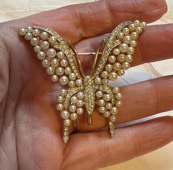 Vintage Trifari Butterfly Brooch Alfred Philippe … - image 2