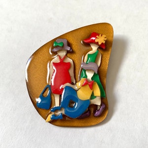 Woman Pins by Lucinda 3 Gals in Hats