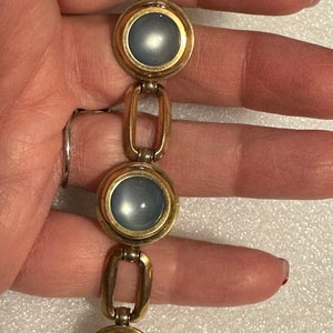 Vintage Krementz Bracelet Gold Overlay & Moonstone MCM zdjęcie 7