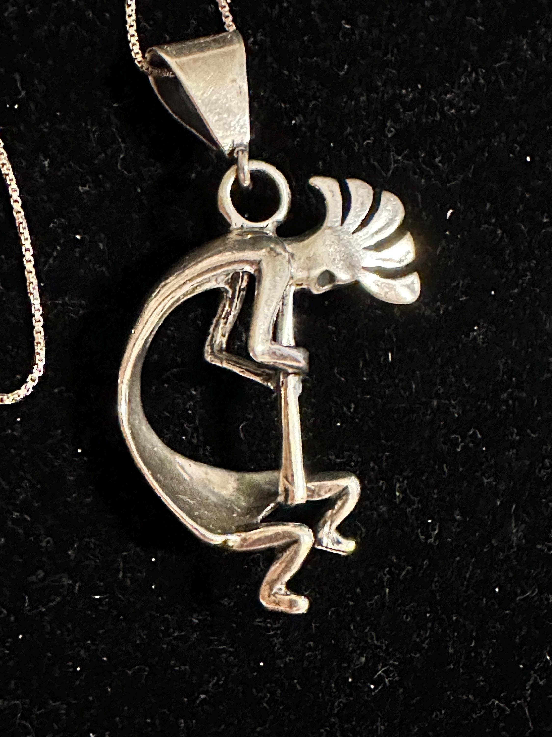 22号　silver925 used archive 90s hopi ココペリ Native American Hopi Kokopelli Sterling Silver Pendant Necklace - Etsy