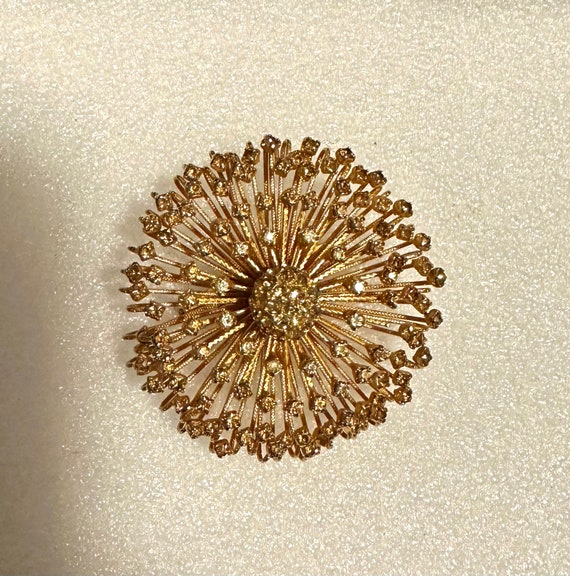 Vintage Warner Mum Firework Flower Pin