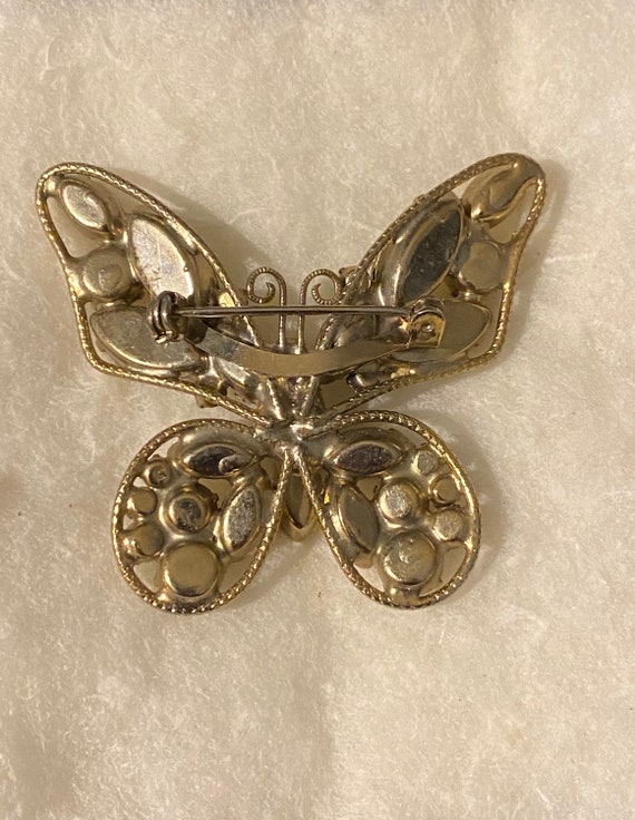 Vintage Juliana Rhinestone Butterfly Pin - image 2