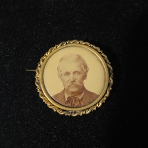 Antique Photo GF Pin Victorian Gentleman