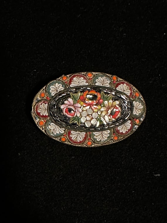 Art Deco Micro Mosaic Pin