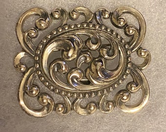 Vintage Danecraft Sterling Scroll Work Pin