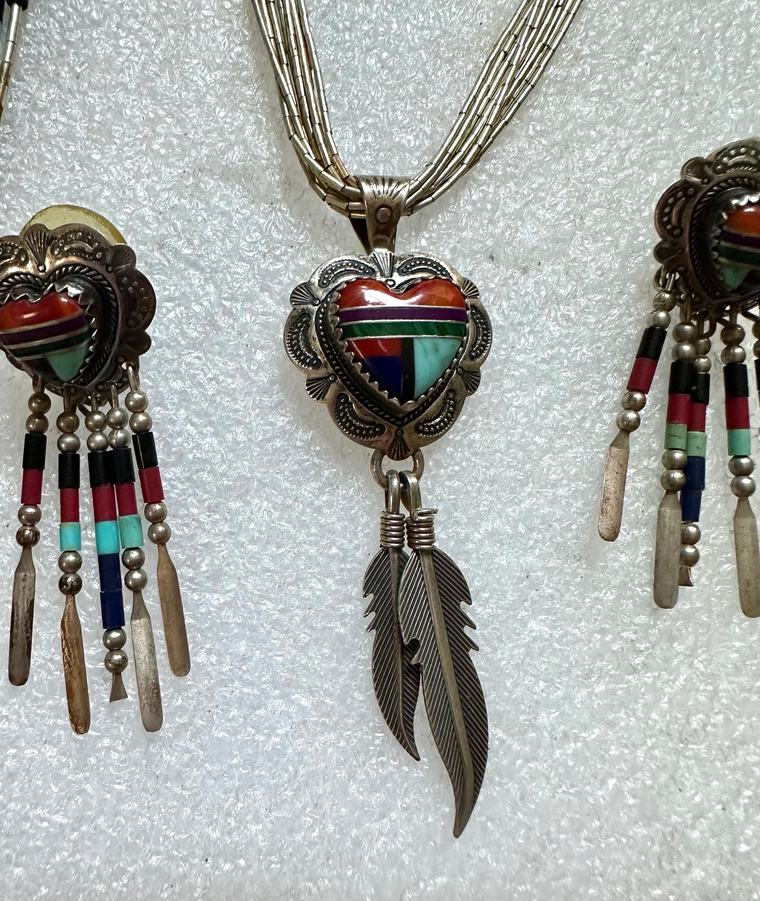 Carolyn Pollack 3 Pc Jewelry Set Necklace Earrings