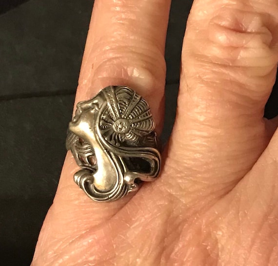 Art Deco Sterling Ring Lady