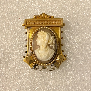 Victorian Etruscan GF Cameo Brooch