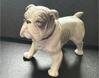 Vintage Porcelain English Bull Dog Figurine Myoto Japan