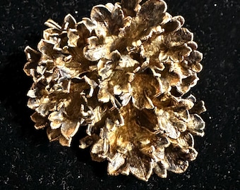 Vintage Flora Danica Rosebud Brooch: 24k Gold-plated Sterling