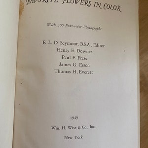 Favorite Flowers in Color 1949: Timeless Blooms of the Era