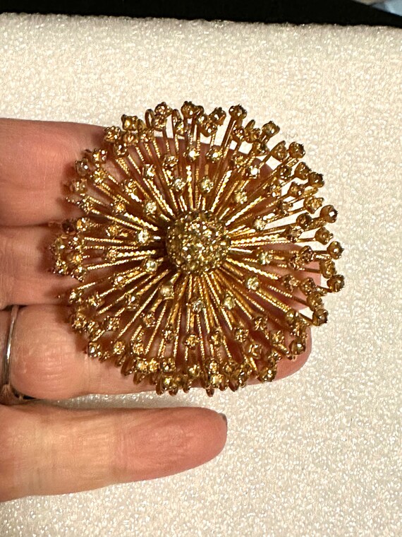 Vintage Warner Mum Firework Flower Pin - image 3