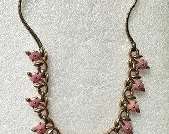 Collier Perles Cristal Citrine Doré Kirks Folly 78.5 Cm - Vintage, Occasion