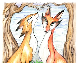 Fox Love 8.5x11 Signed Print