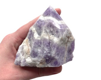 Chevron Amethyst Polished Point | Natural Healing Crystal Decor
