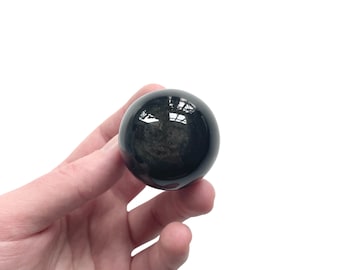 Gold Sheen Obsidian Sphere – Protection and Grounding Crystal