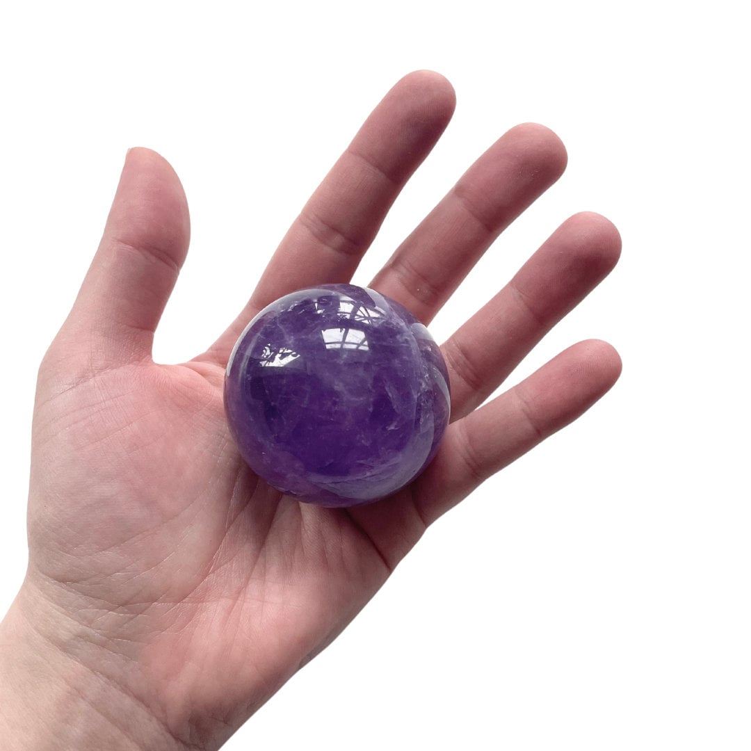 Amethyst Protection Sphere – Healing Crystal for Energy Cleansing