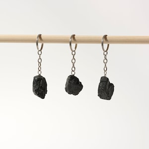 Porte-clés en tourmaline noire pour plus de solidité et de protection | Porte-clés en cristal guérisseur | Cadeau spirituel