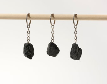 Black Tourmaline Keychain for Strength & Protection | Healing Crystal Keyring | Spiritual Gift