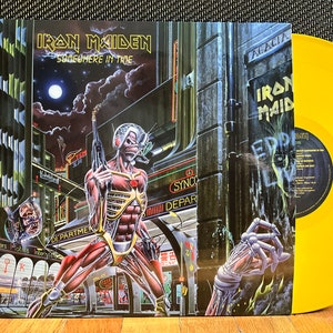 Iron Maiden “somewhere in Time” LP Yellow Vinyl Reissue With