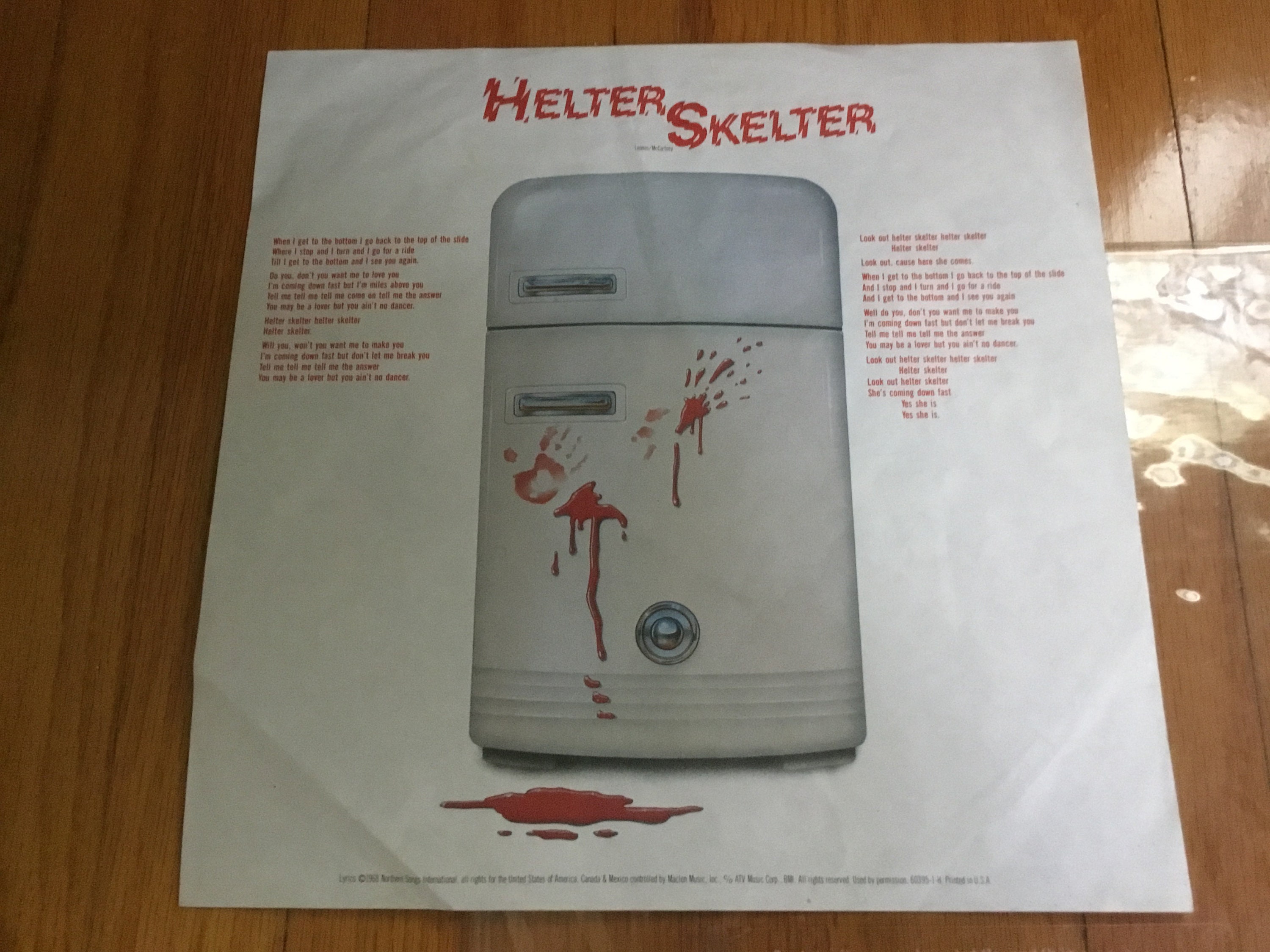 Motley Crue Helter Skelter Picture Disc Vinyl Record Original