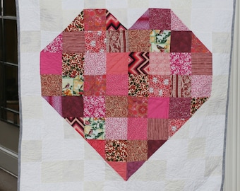 Lap heart quilt