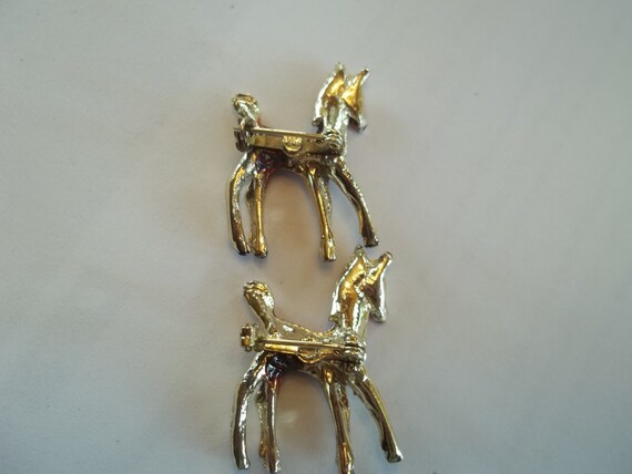 Vintage Enamel Colt/Vintage Enamel Brooch Set - image 3