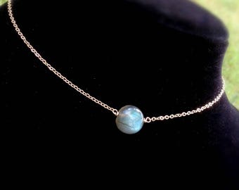 Labradorite dew drop Necklace // Stunning & Unique, AAA, Blue flash, gemstones // Wire wrapped Hawaiian jewelry // Made with love //