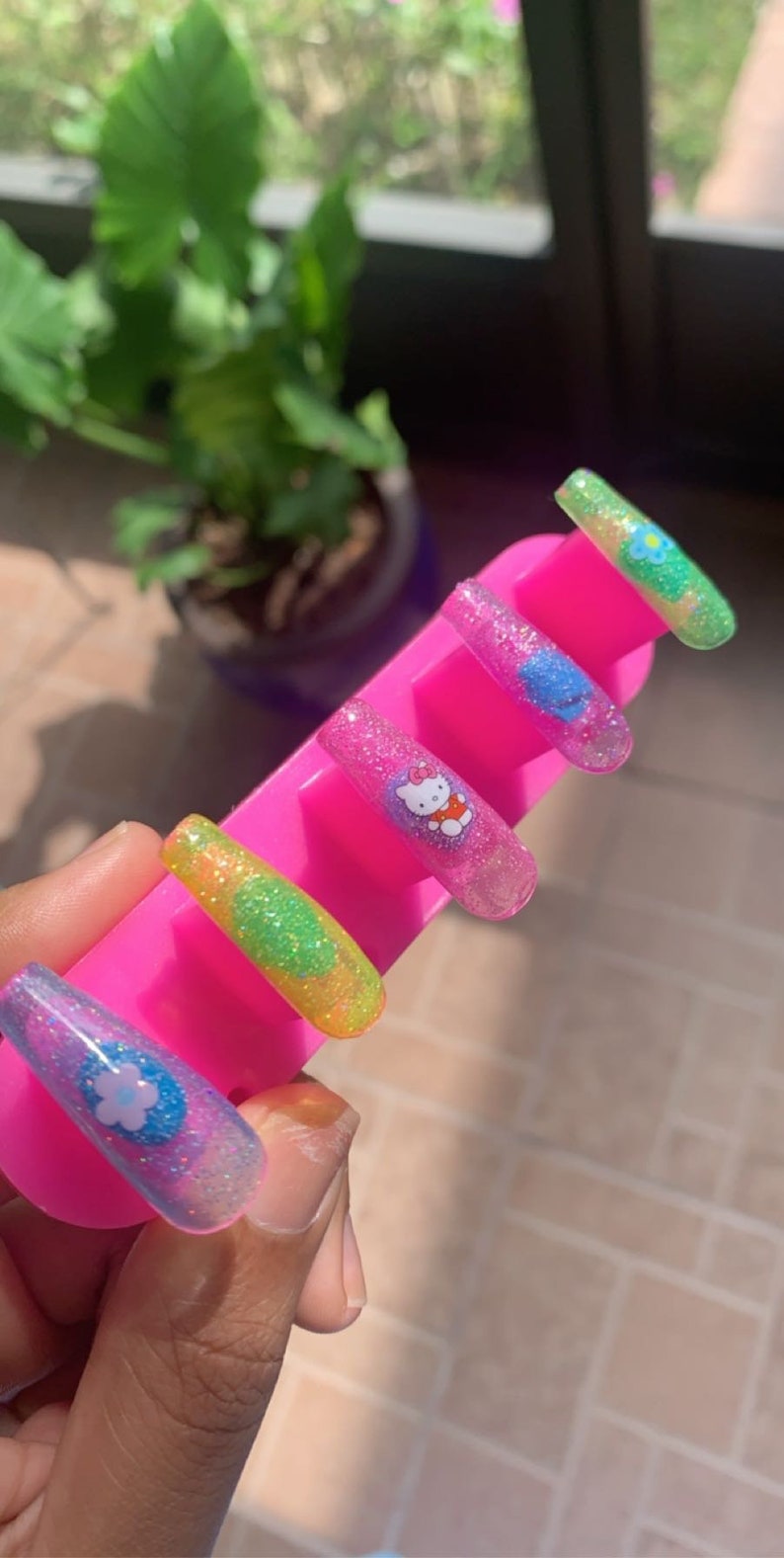 Rainbow Jelly Hello Kitty Press on Nails Etsy