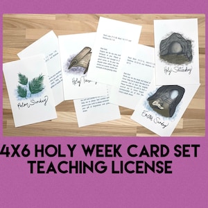 DOWNLOAD* Teaching License ONLY for Holy Week 4x6 Card set** Downloadable File