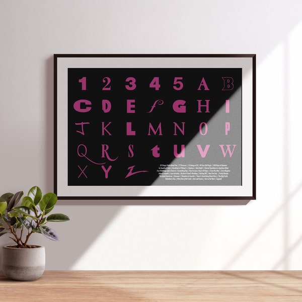 Romantic Comedy Alphabet Poster