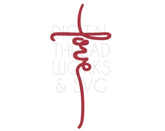 Liebe Kreuz SVG, Druckbare Schnittdateien für Cricut, Silhouette (digitaler Download)