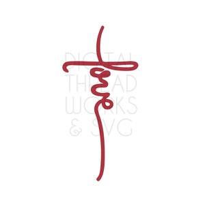 Love Cross SVG und Printable Design Instant Download Svg Eps Dxf Ai Png und Jpeg Cut-Dateien für Cricut, Silhouette oder Drucker