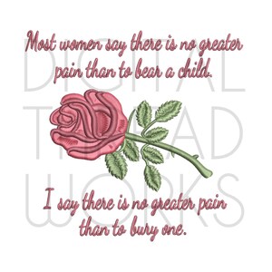 Child Loss Machine Embroidery Sympathy Grief Design instant download for 4x4 5x7 and 6x10 inch hoops. Loss of child, miscarriage