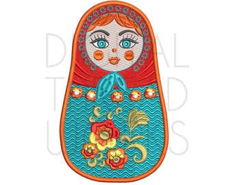 Nesting Doll Embroidery Machine Design Instant Download for 4x4 5x7 and 6x10 inch hoops. Russian doll, nesting, child, kids, decor