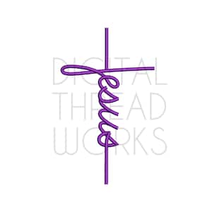 Jesus Cross Machine Embroidery Design for 4x4 5x7 6x10 inch hoops. Christian Spiritual religious digital download pattern, t shirt logo