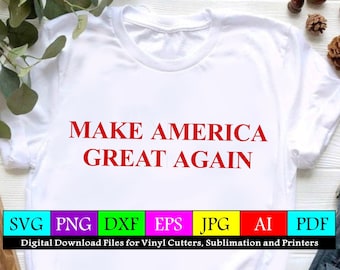 Archivo de corte MAGA SVG, PNG, Trump 2024 (Descarga digital)