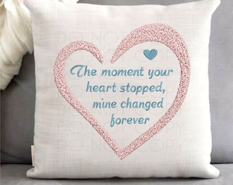 Sympathy Embroidery Machine Pattern, Memory Pillow Design (Digital Download)
